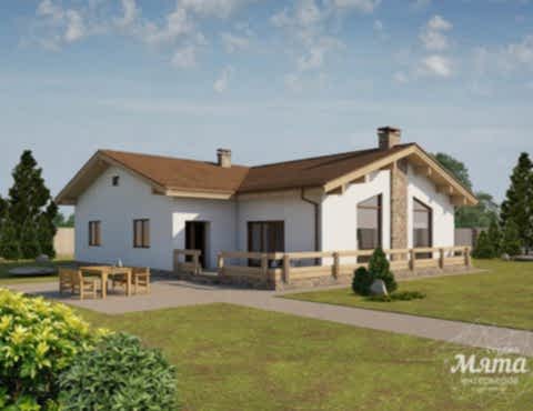 Дизайн фасада коттеджа 190 м2 в КП Алые паруса