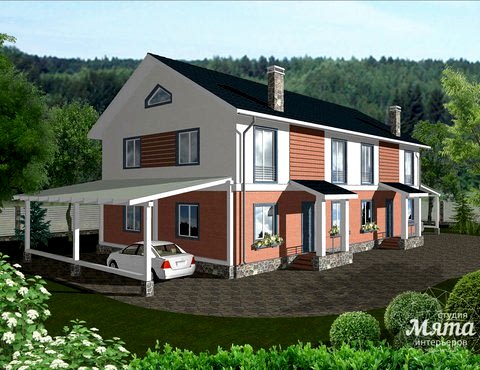 Дизайн-проект фасада коттеджа 335 м2 в КП Лукоморье
