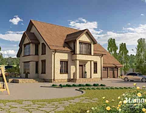 Дизайн проект фасада дома 330 м2 в КП Косулино