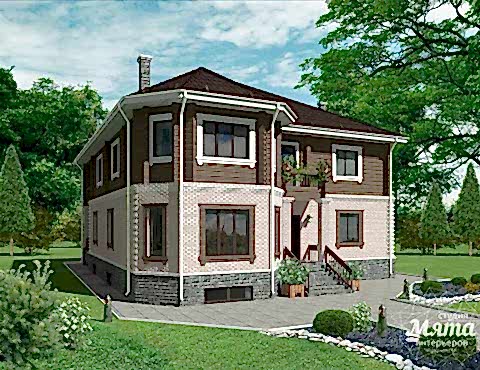 Эскизный проект коттеджа 495 м2 в КП Карасьозерский
